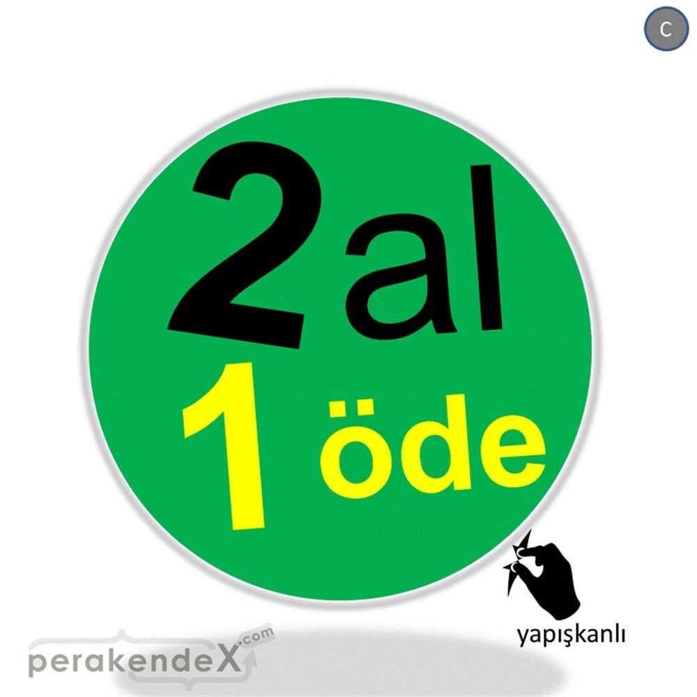 2 al 1 öde CAMA YAPIŞAN FOLYO -oval,tek yön baskı