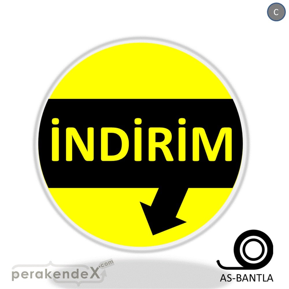 2 oklu indirim SERT PLASTİK POSTER -oval,tek yön baskı