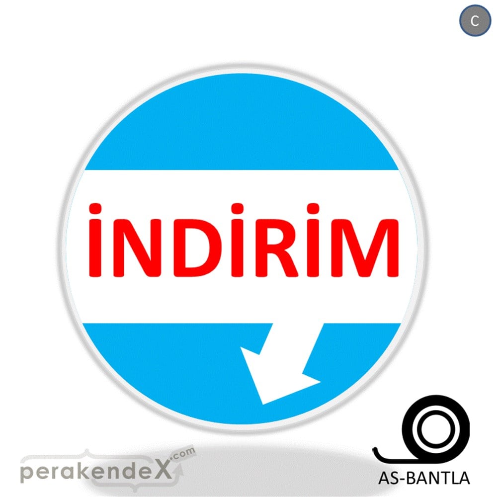 2 oklu indirim SERT PLASTİK POSTER -oval,tek yön baskı