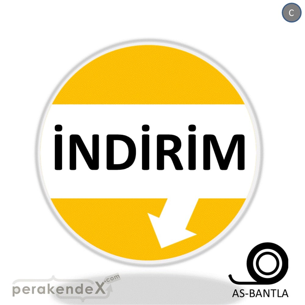 2 oklu indirim SERT PLASTİK POSTER -oval,tek yön baskı