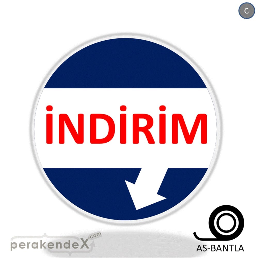 2 oklu indirim SERT PLASTİK POSTER -oval,tek yön baskı