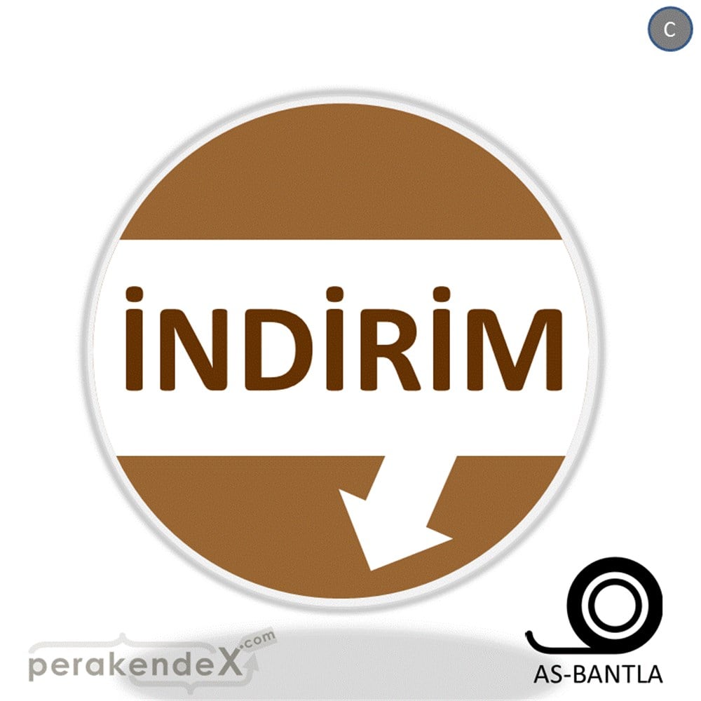 2 oklu indirim SERT PLASTİK POSTER -oval,tek yön baskı