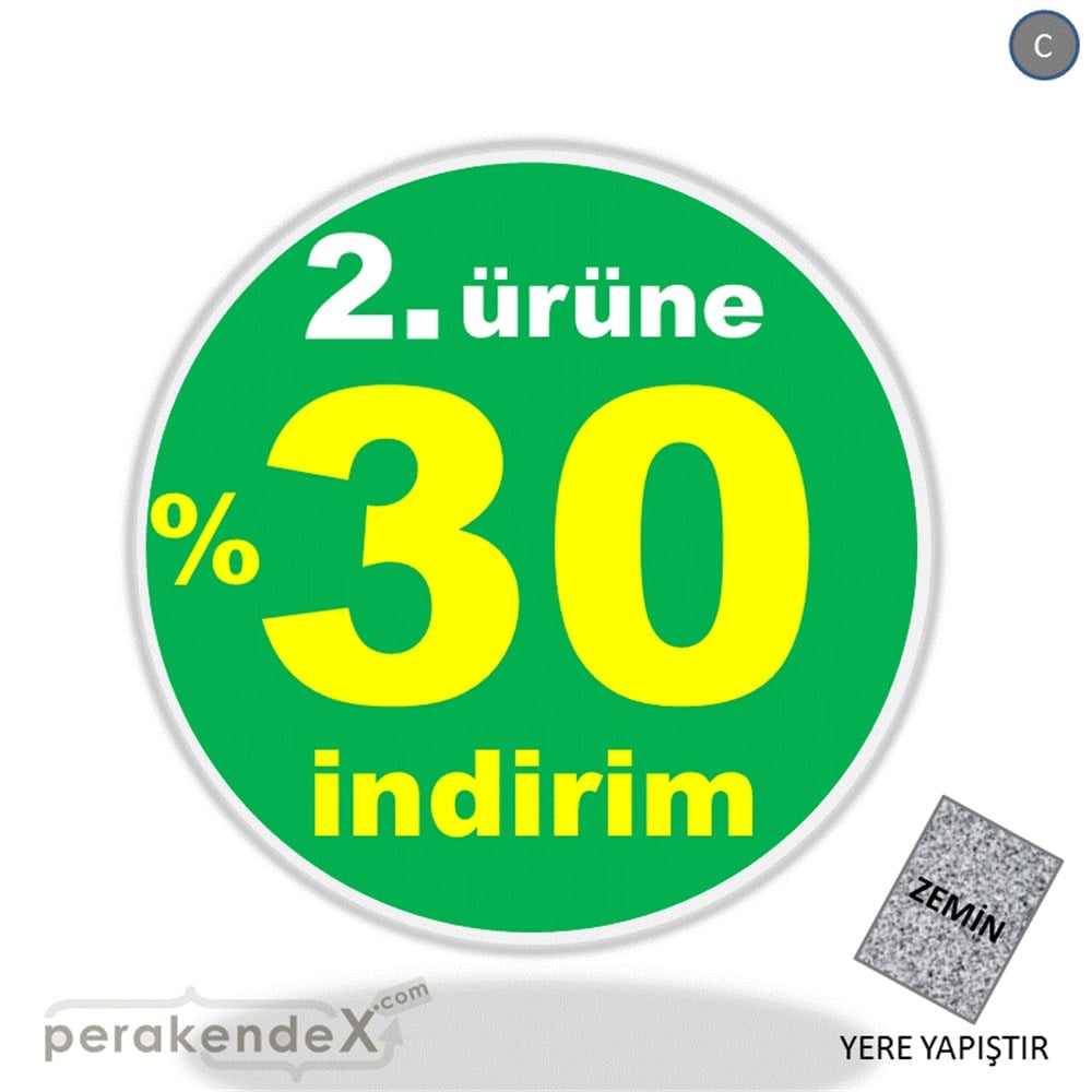 2. ürüne yüzde 30 indirim YER ZEMİNE YAPIŞIR -oval,tek yön baskı