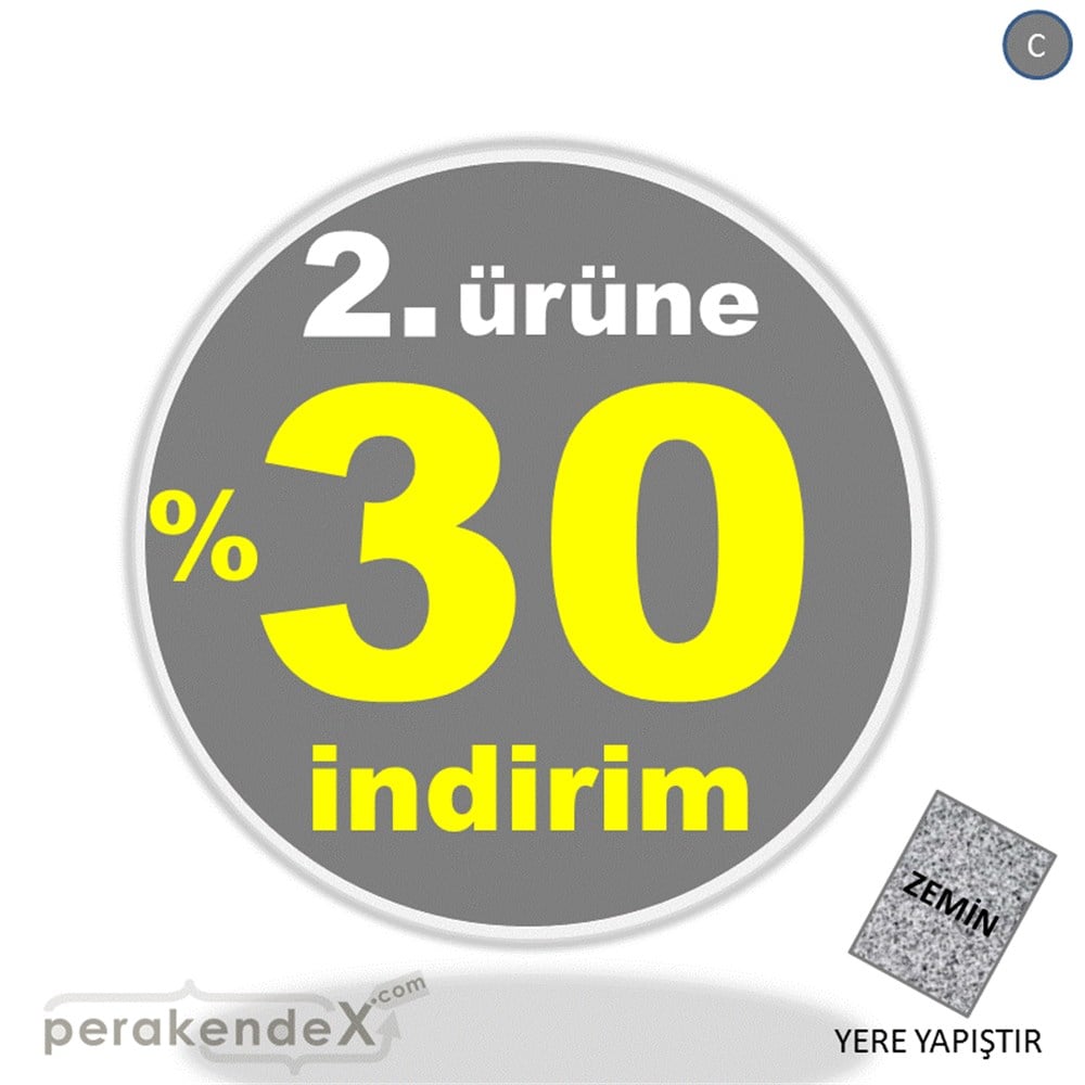 2. ürüne yüzde 30 indirim YER ZEMİNE YAPIŞIR -oval,tek yön baskı