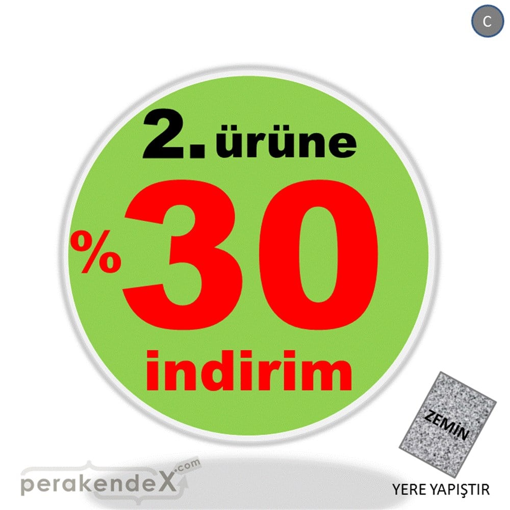 2. ürüne yüzde 30 indirim YER ZEMİNE YAPIŞIR -oval,tek yön baskı