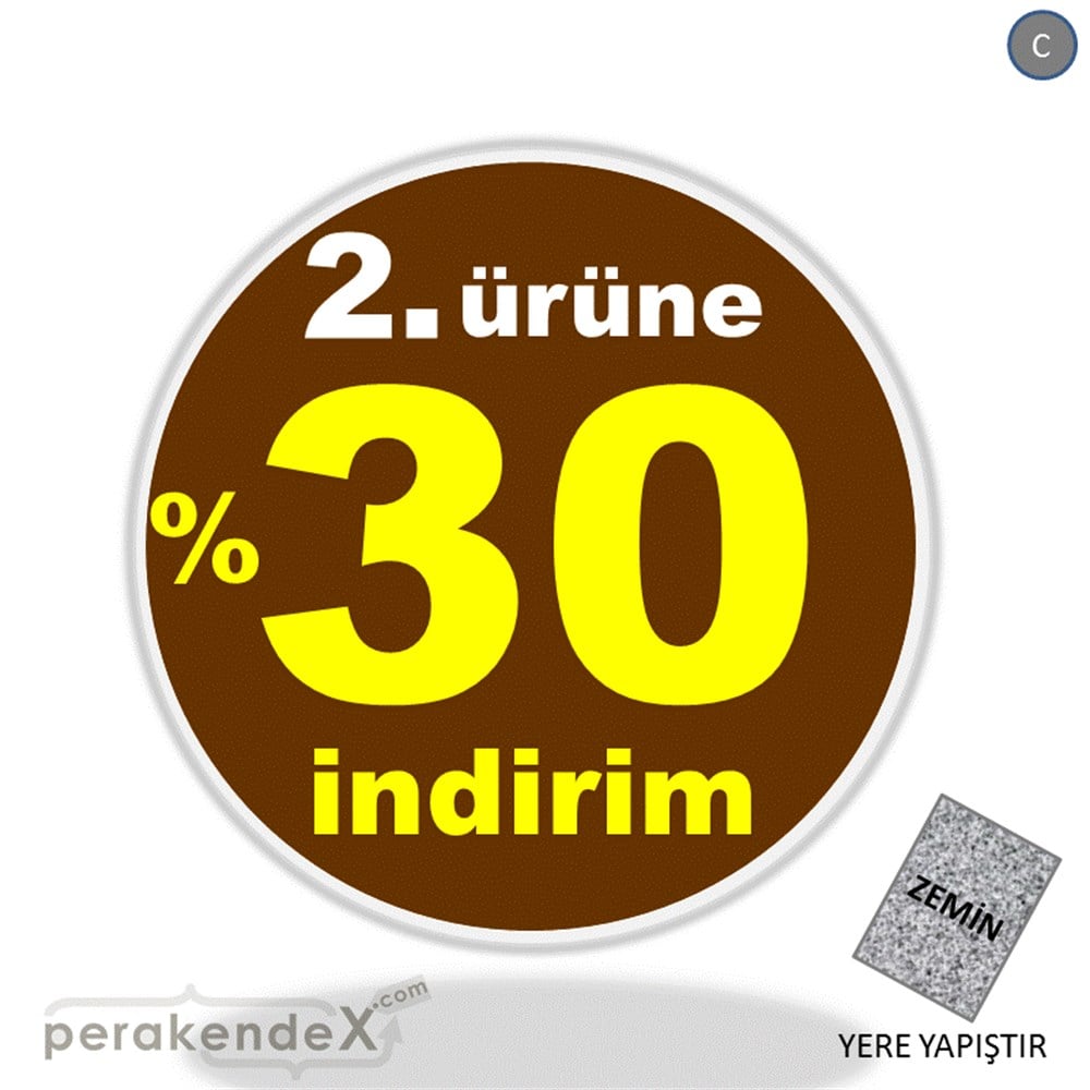 2. ürüne yüzde 30 indirim YER ZEMİNE YAPIŞIR -oval,tek yön baskı