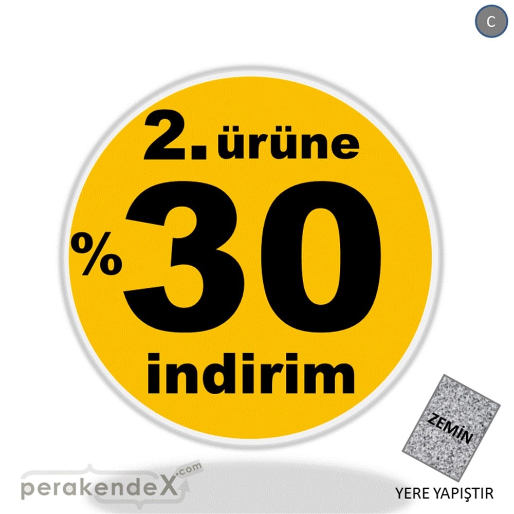 2. ürüne yüzde 30 indirim YER ZEMİNE YAPIŞIR -oval,tek yön baskı