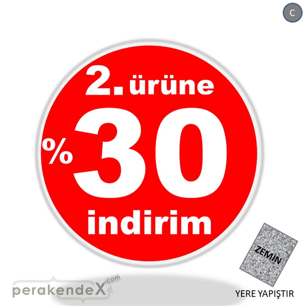2. ürüne yüzde 30 indirim YER ZEMİNE YAPIŞIR -oval,tek yön baskı