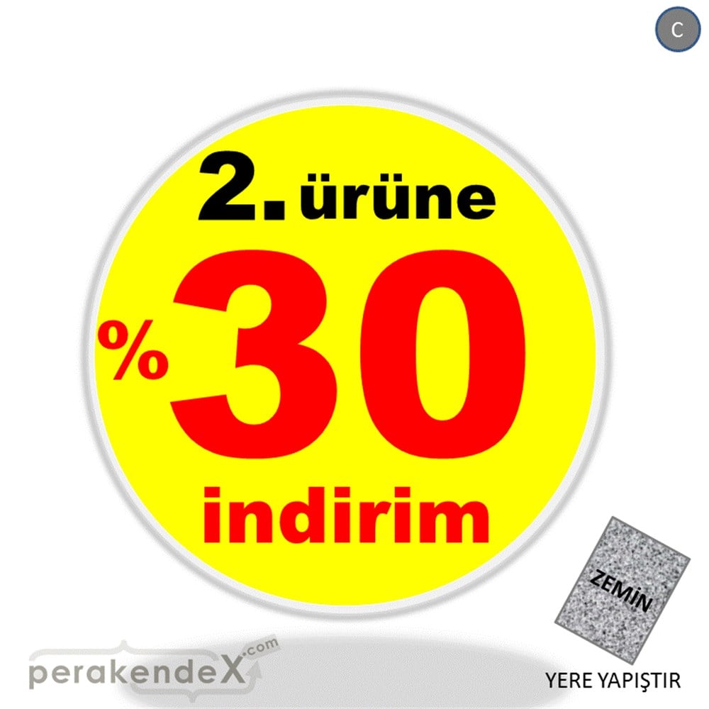 2. ürüne yüzde 30 indirim YER ZEMİNE YAPIŞIR -oval,tek yön baskı