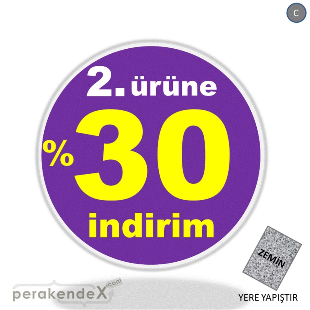 2. ürüne yüzde 30 indirim YER ZEMİNE YAPIŞIR -oval,tek yön baskı