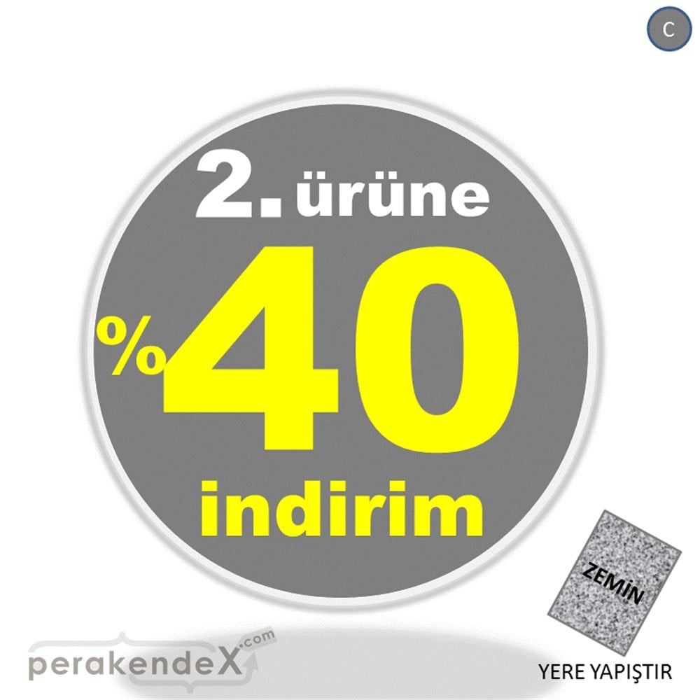 2. ürüne yüzde 40 indirim YER ZEMİNE YAPIŞIR -oval,tek yön baskı
