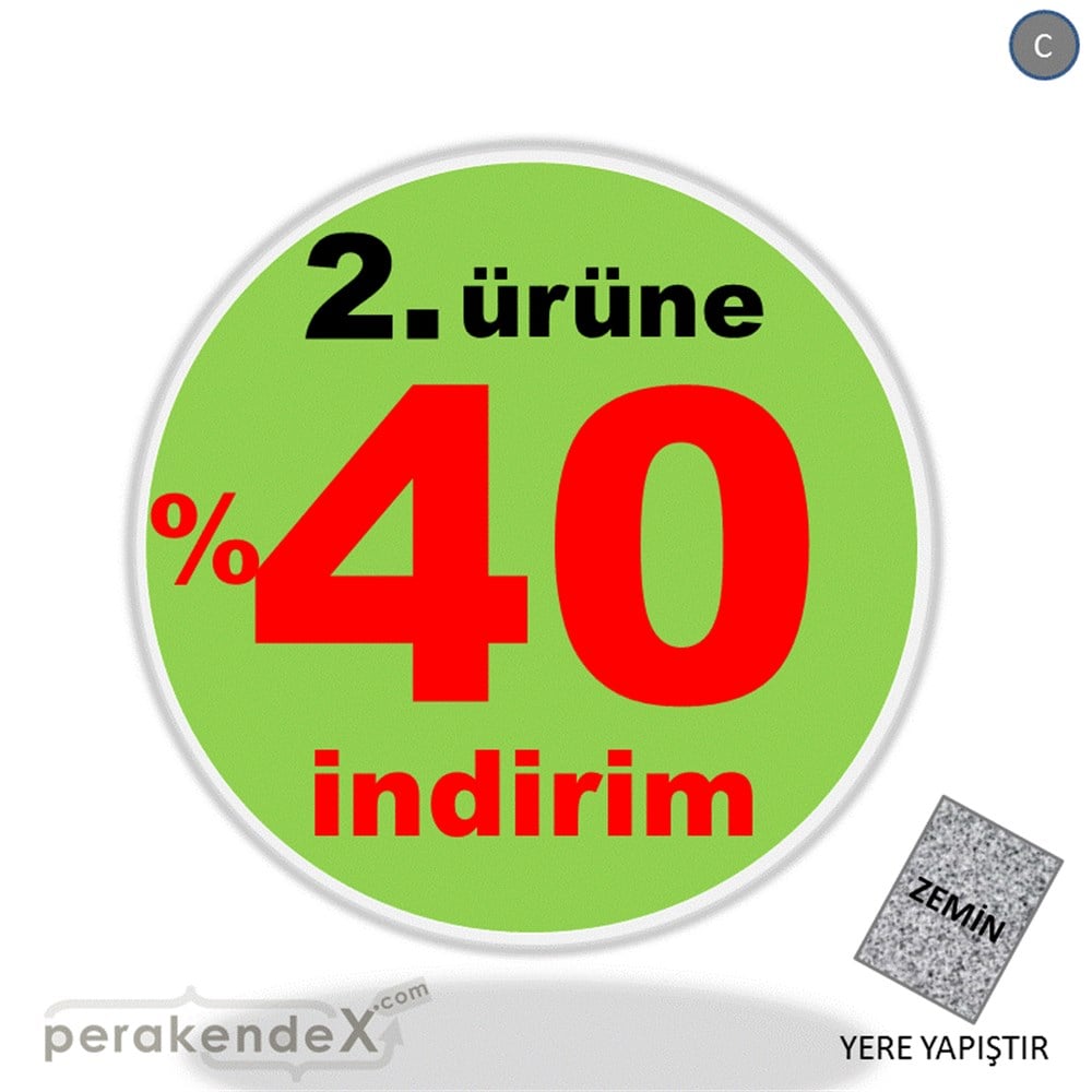2. ürüne yüzde 40 indirim YER ZEMİNE YAPIŞIR -oval,tek yön baskı