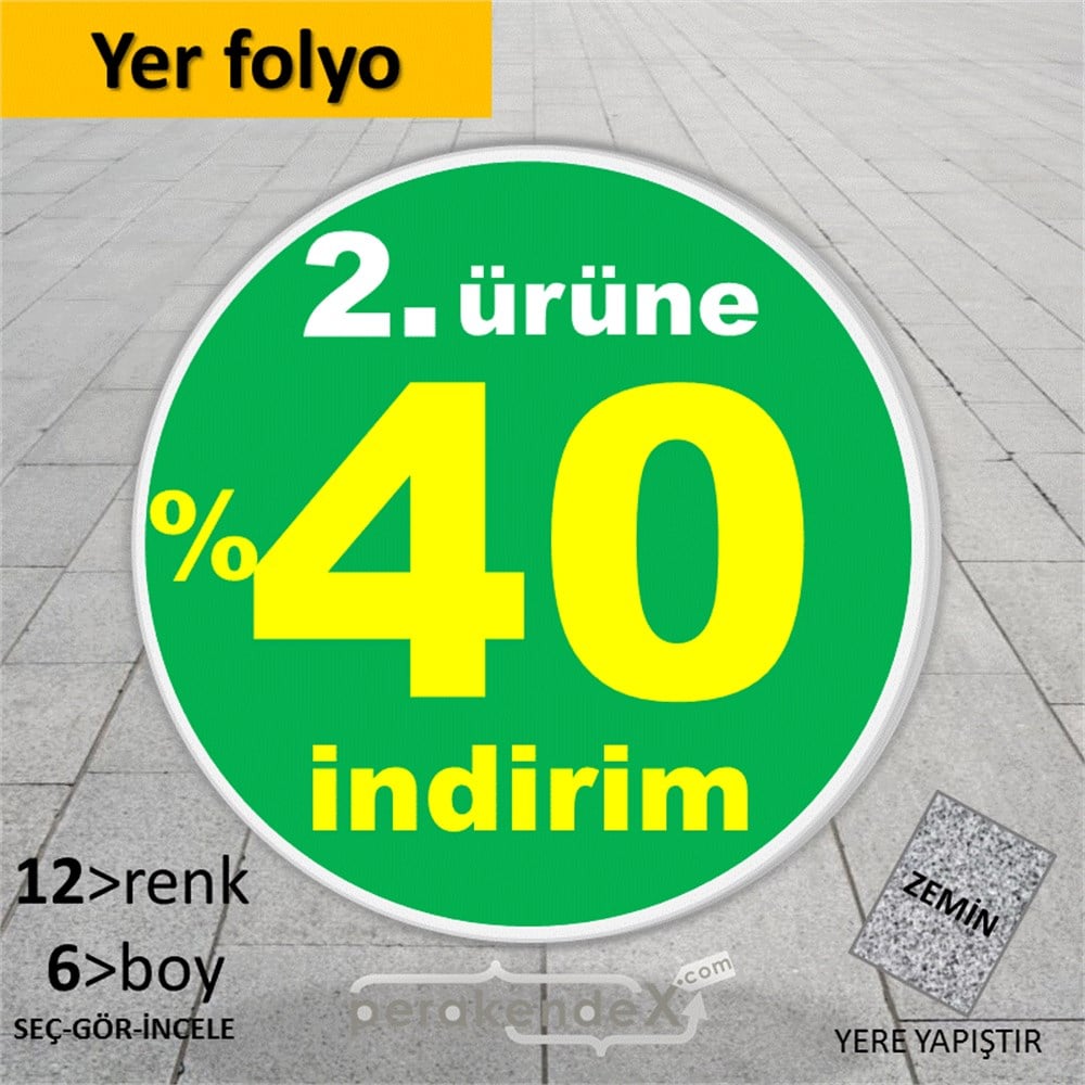 2. ürüne yüzde 40 indirim YER ZEMİNE YAPIŞIR -oval,tek yön baskı