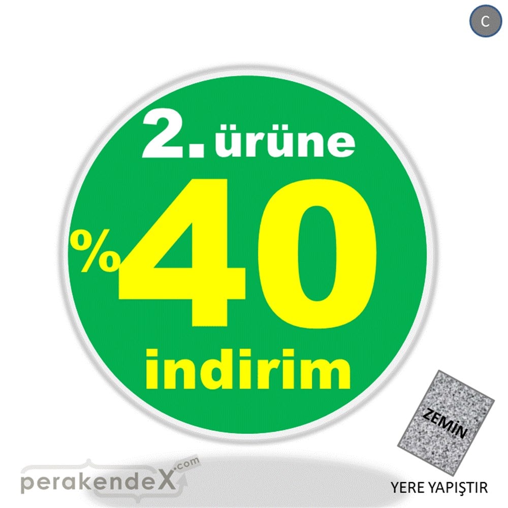 2. ürüne yüzde 40 indirim YER ZEMİNE YAPIŞIR -oval,tek yön baskı
