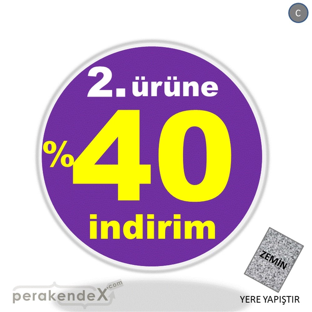 2. ürüne yüzde 40 indirim YER ZEMİNE YAPIŞIR -oval,tek yön baskı