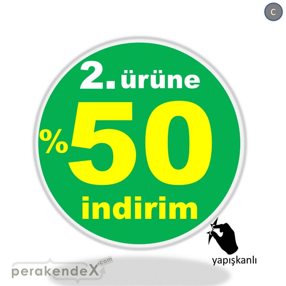 2. ürüne yüzde 50 indirim CAMA YAPIŞAN FOLYO -oval,tek yön baskı