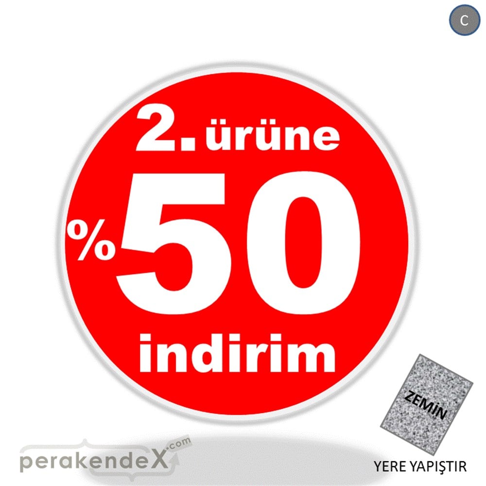 2. ürüne yüzde 50 indirim YER ZEMİNE YAPIŞIR -oval,tek yön baskı
