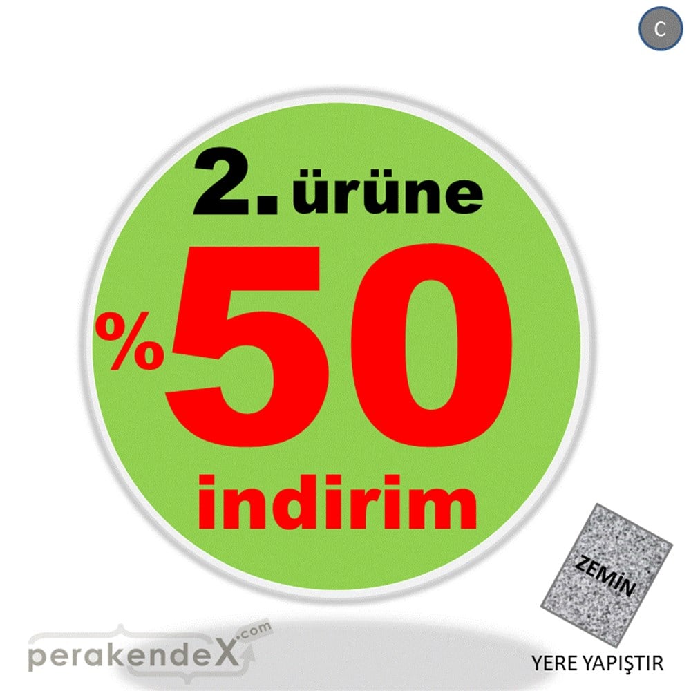 2. ürüne yüzde 50 indirim YER ZEMİNE YAPIŞIR -oval,tek yön baskı