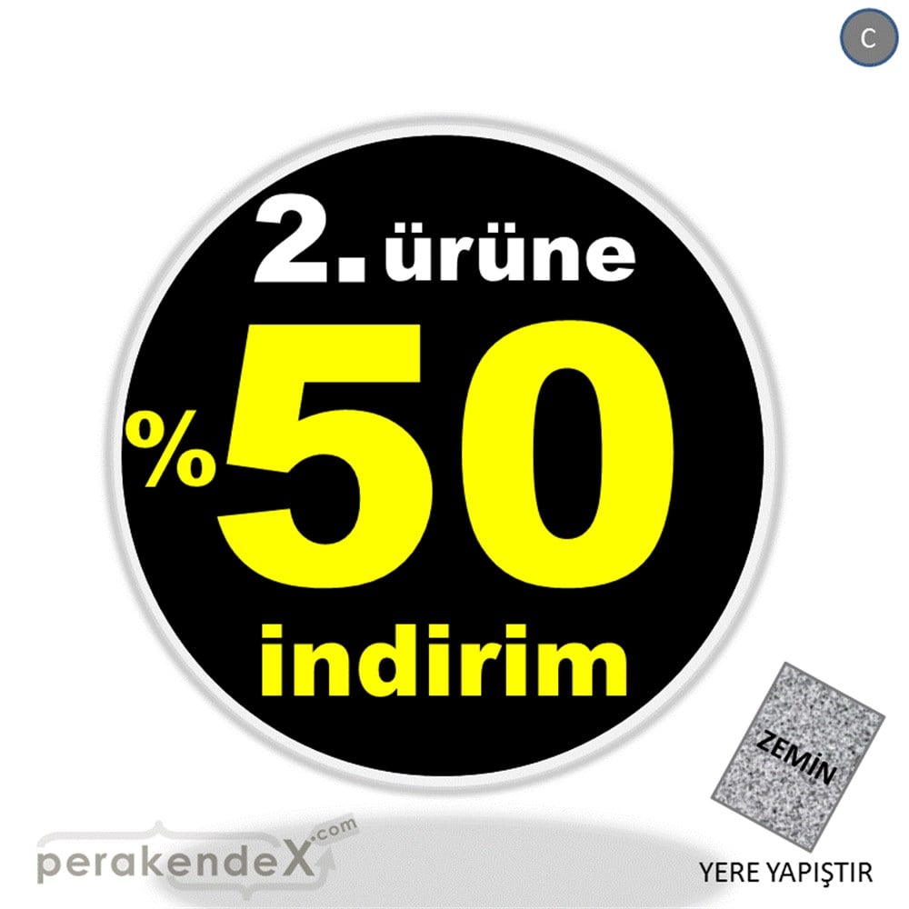 2. ürüne yüzde 50 indirim YER ZEMİNE YAPIŞIR -oval,tek yön baskı