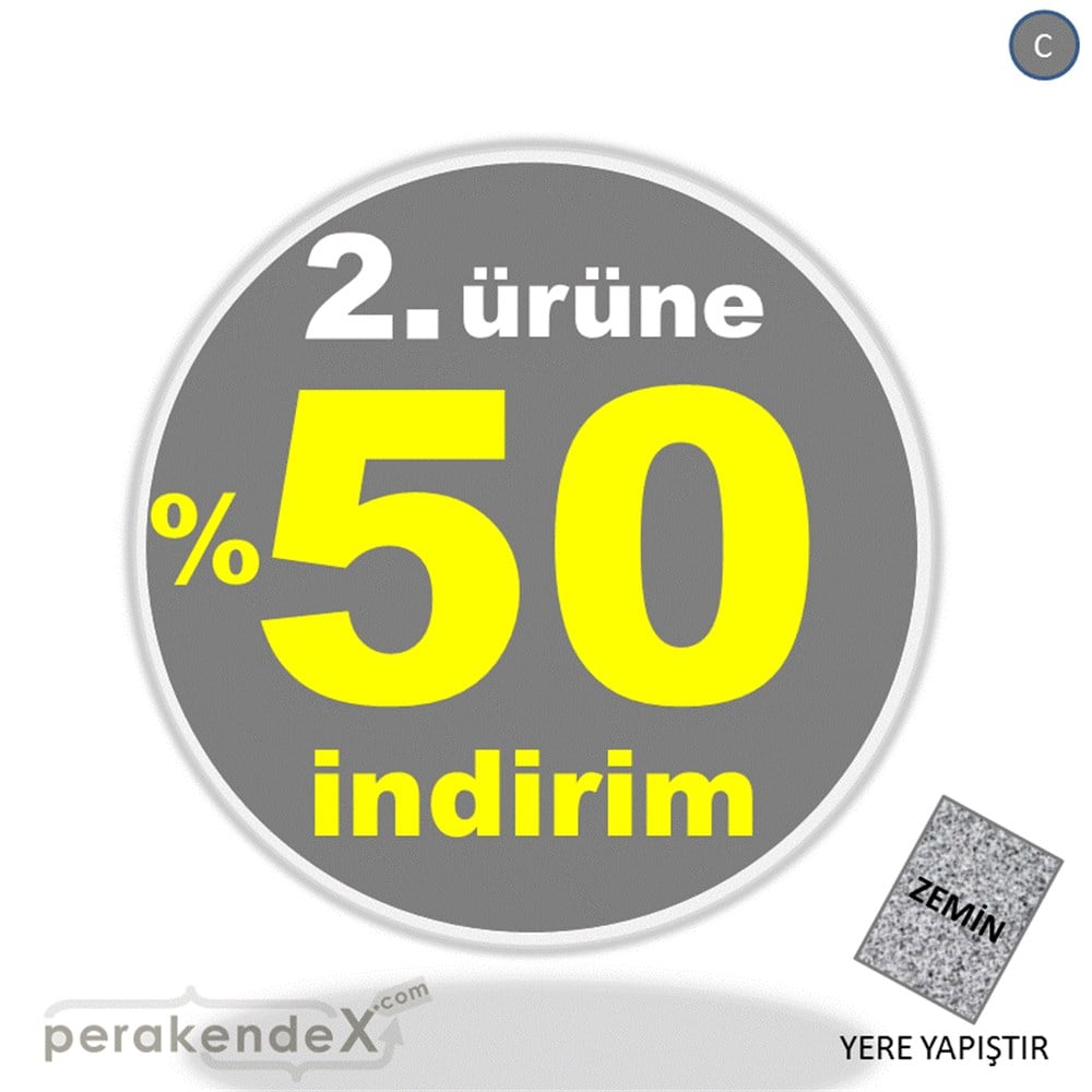 2. ürüne yüzde 50 indirim YER ZEMİNE YAPIŞIR -oval,tek yön baskı
