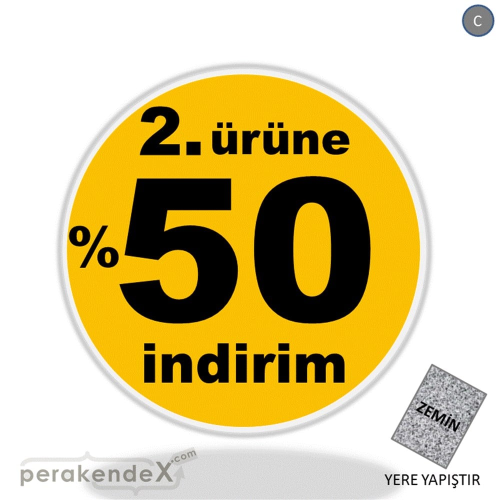 2. ürüne yüzde 50 indirim YER ZEMİNE YAPIŞIR -oval,tek yön baskı