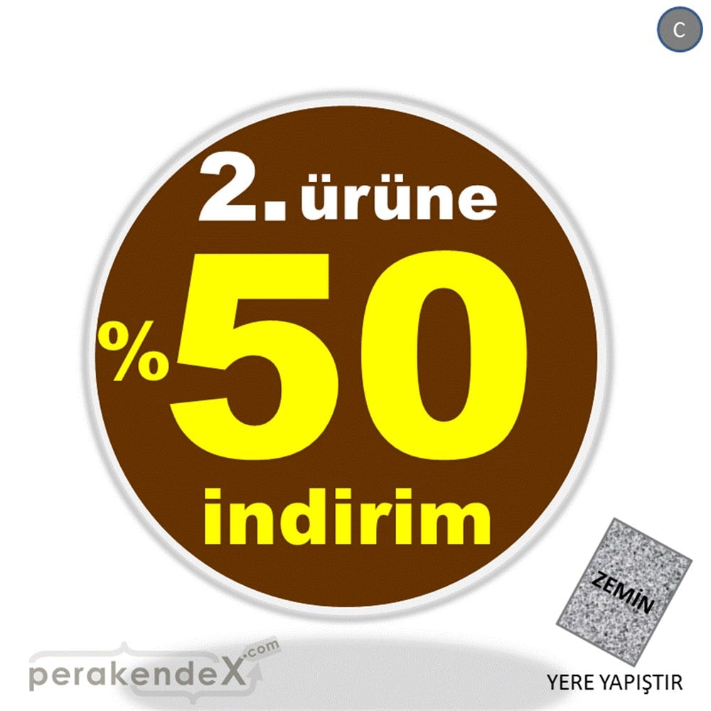 2. ürüne yüzde 50 indirim YER ZEMİNE YAPIŞIR -oval,tek yön baskı