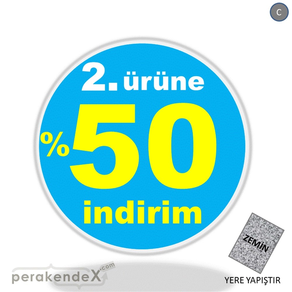 2. ürüne yüzde 50 indirim YER ZEMİNE YAPIŞIR -oval,tek yön baskı