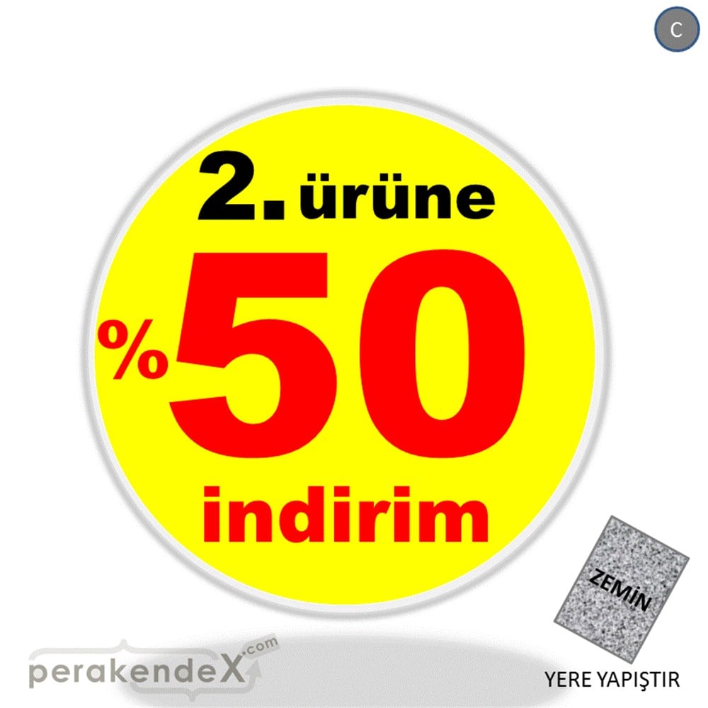 2. ürüne yüzde 50 indirim YER ZEMİNE YAPIŞIR -oval,tek yön baskı