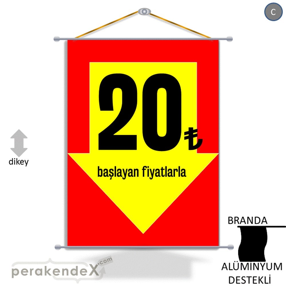 20 Tl Den Başlayan Fiyatlarla Fiyatlık BRANDA POSTER,  AFİŞ -dikdörtgen,tek yön baskı