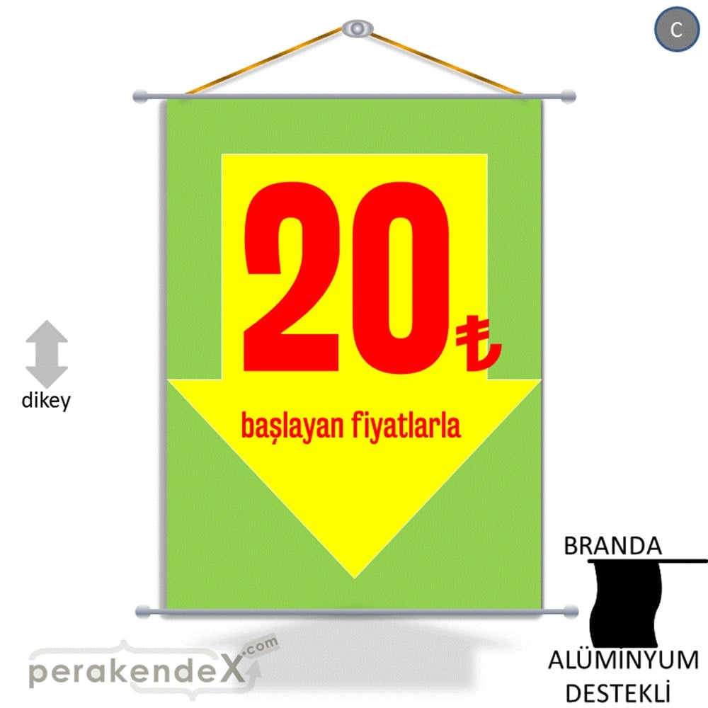 20 Tl Den Başlayan Fiyatlarla Fiyatlık BRANDA POSTER,  AFİŞ -dikdörtgen,tek yön baskı