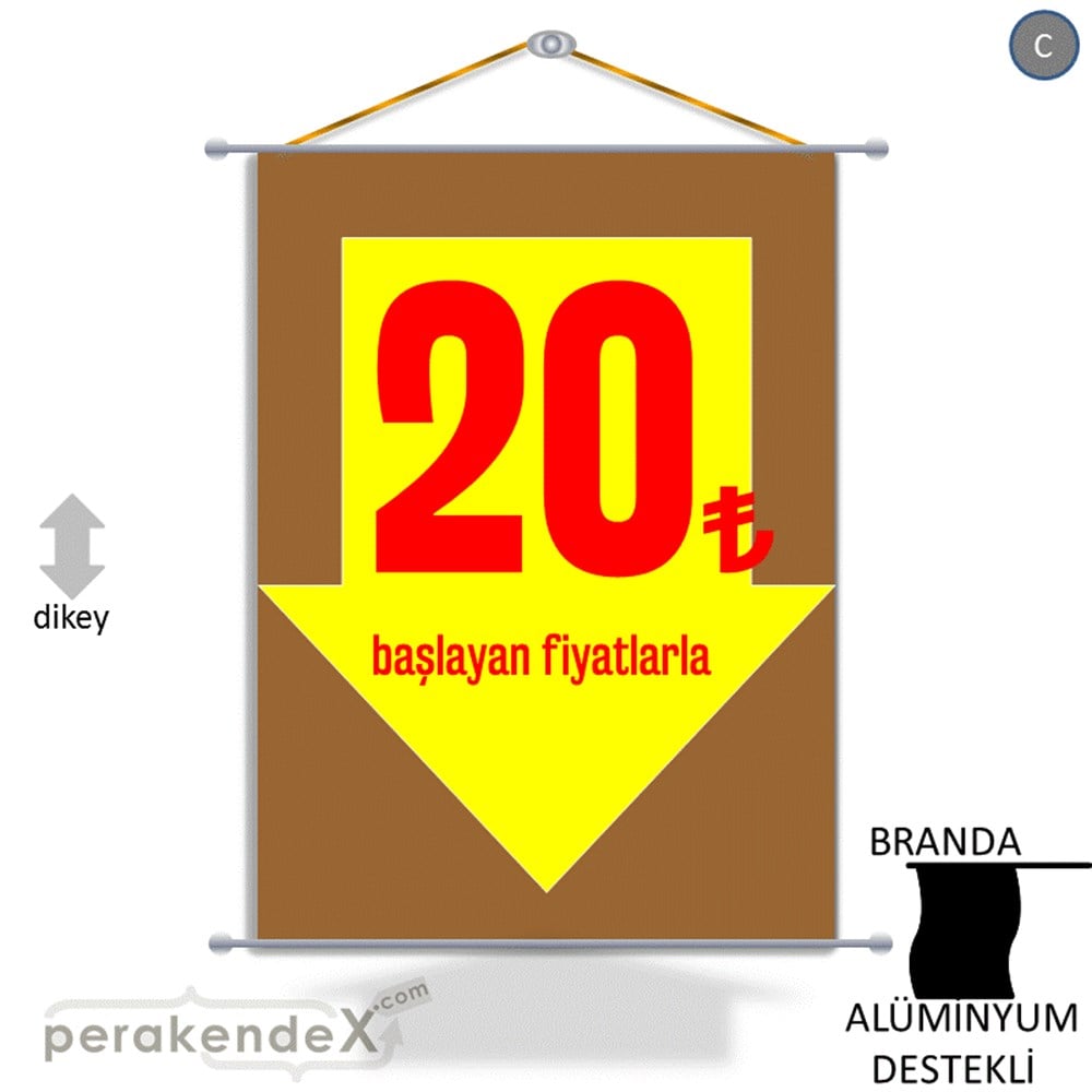 20 Tl Den Başlayan Fiyatlarla Fiyatlık BRANDA POSTER,  AFİŞ -dikdörtgen,tek yön baskı