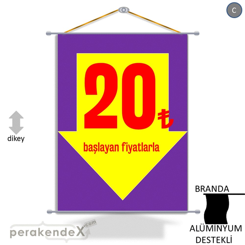 20 Tl Den Başlayan Fiyatlarla Fiyatlık BRANDA POSTER,  AFİŞ -dikdörtgen,tek yön baskı