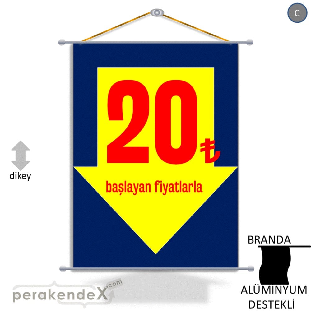 20 Tl Den Başlayan Fiyatlarla Fiyatlık BRANDA POSTER,  AFİŞ -dikdörtgen,tek yön baskı