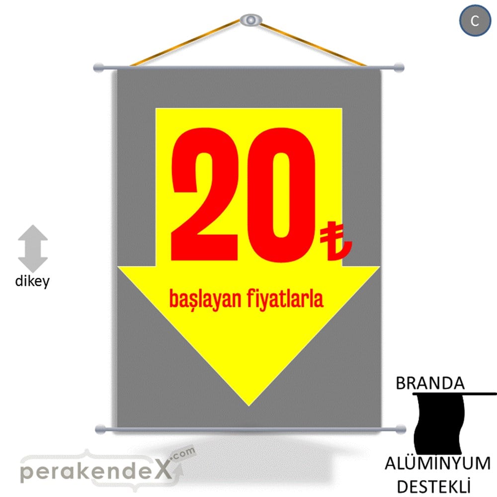20 Tl Den Başlayan Fiyatlarla Fiyatlık BRANDA POSTER,  AFİŞ -dikdörtgen,tek yön baskı