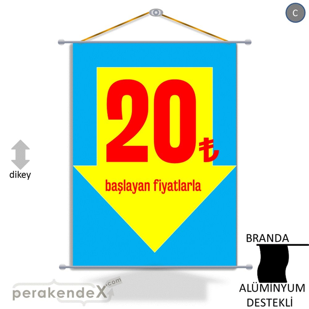 20 Tl Den Başlayan Fiyatlarla Fiyatlık BRANDA POSTER,  AFİŞ -dikdörtgen,tek yön baskı