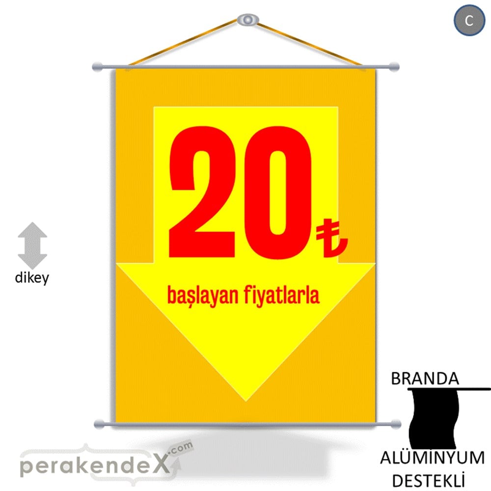 20 Tl Den Başlayan Fiyatlarla Fiyatlık BRANDA POSTER,  AFİŞ -dikdörtgen,tek yön baskı