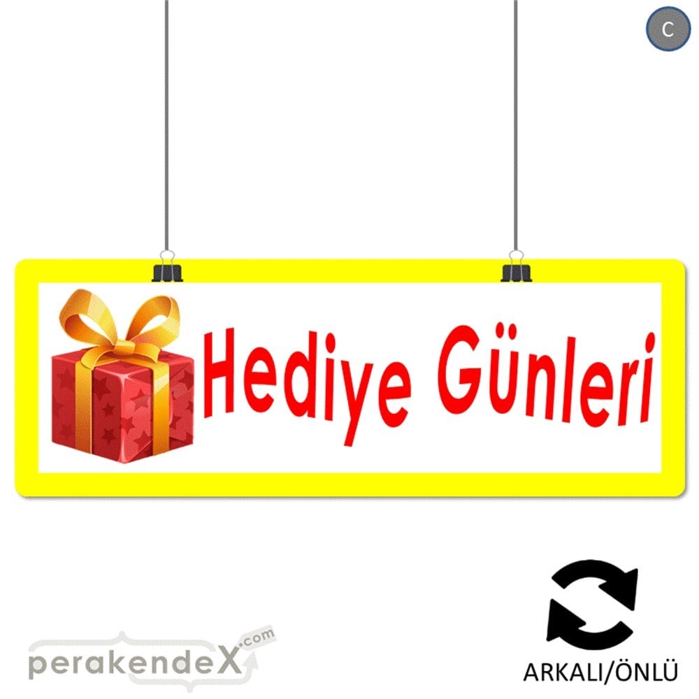 hediye günleri SERT PLASTİK POSTER,  AFİŞ (BANNER) -dikdörtgen,çift yön baskı
