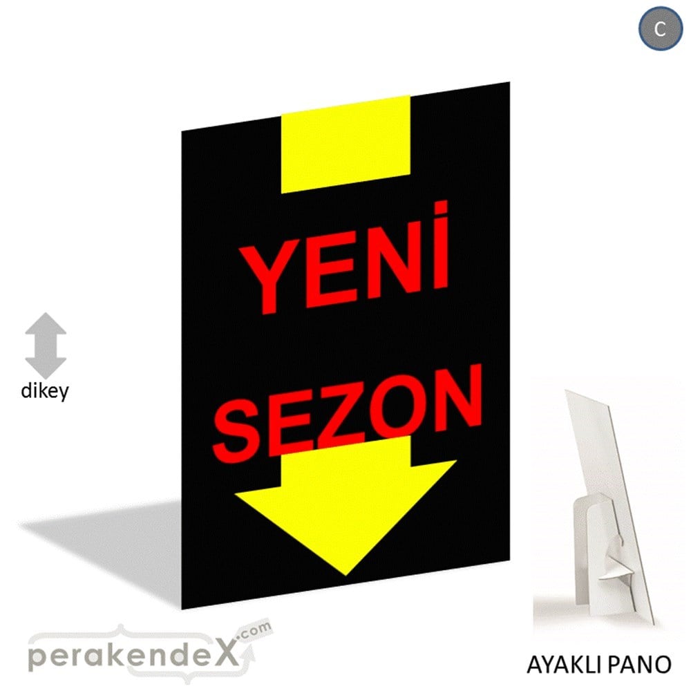 yeni sezon * AYAKLI REKLAM PANOSU -dikdörtgen,tek yön baskı