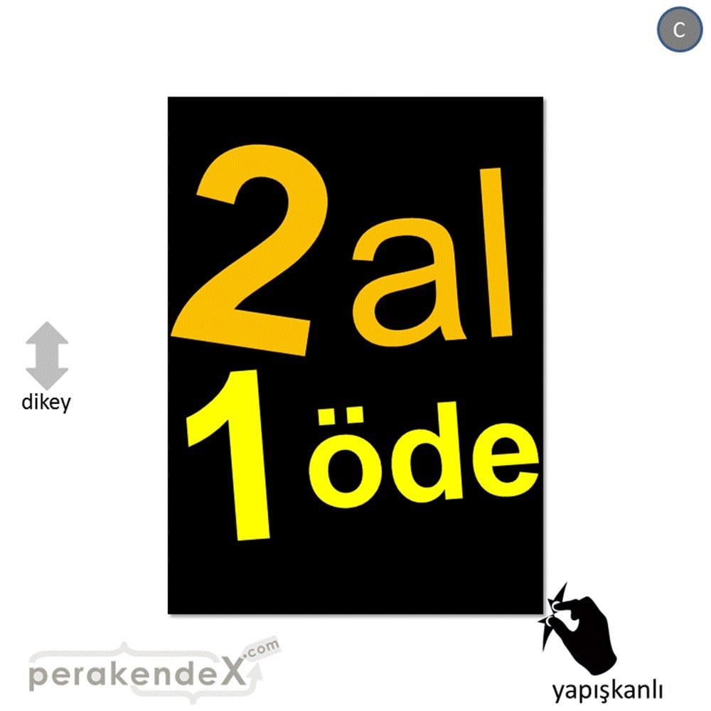2 al 1 öde CAMA YAPIŞAN FOLYO -dikdörtgen,tek yön baskı