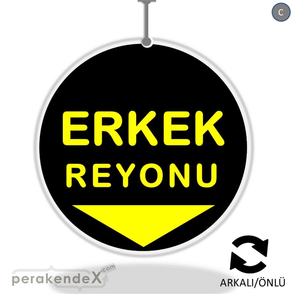 erkek reyonu yönlendirme DÖNKARTI -oval,çift yön baskı