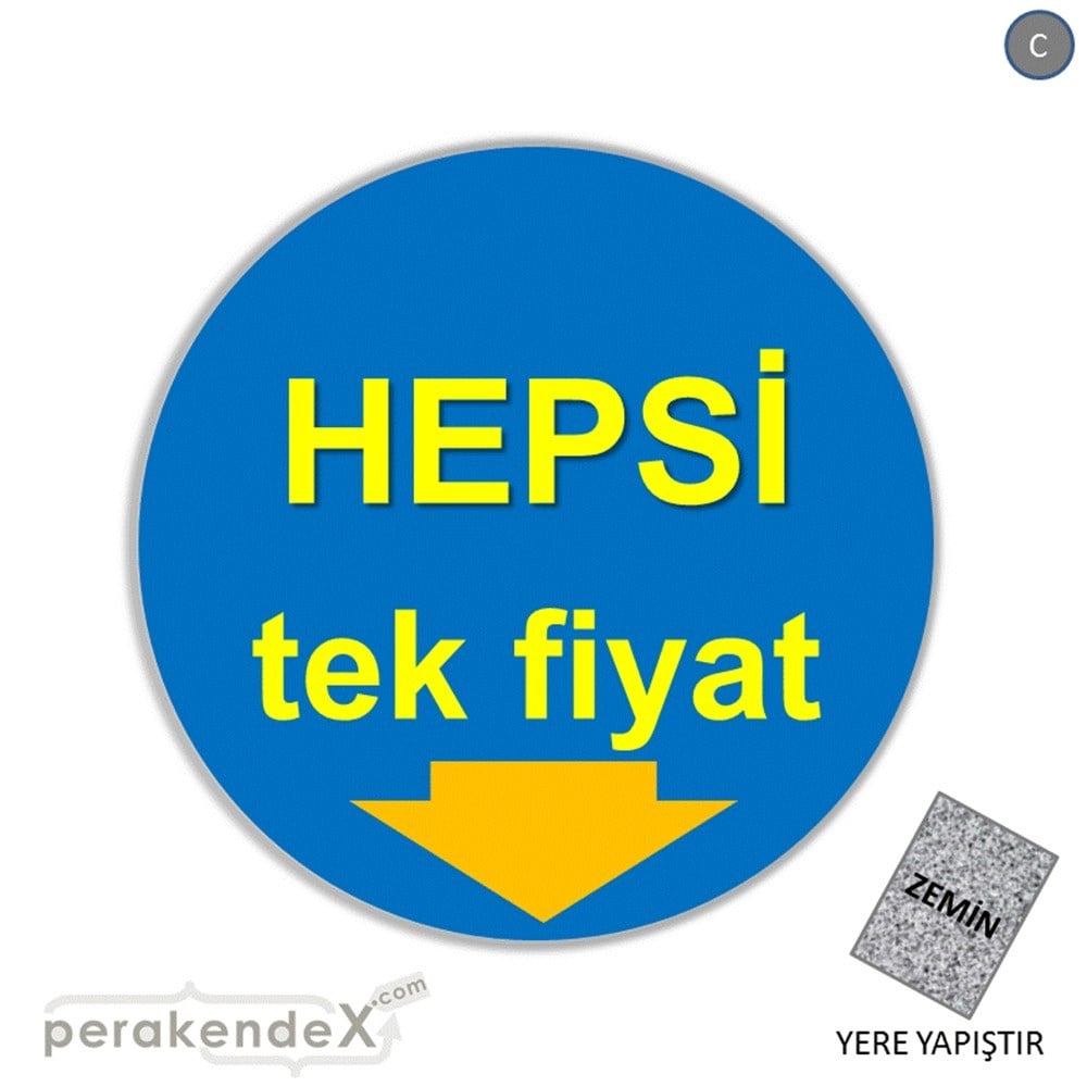 hepsi tek fiyat YER ZEMİNE YAPIŞIR -oval,tek yön baskı