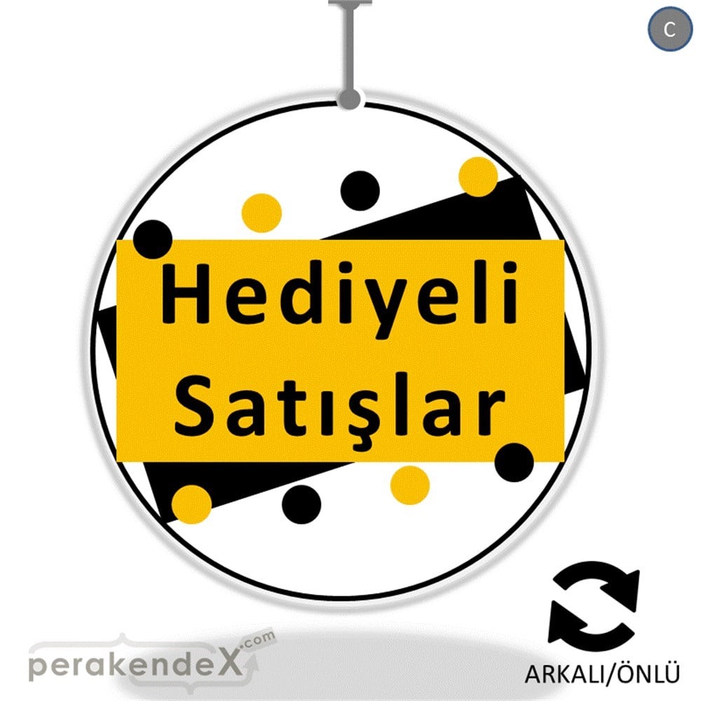 hediyeli satışlar DÖNKARTI -oval,çift yön baskı