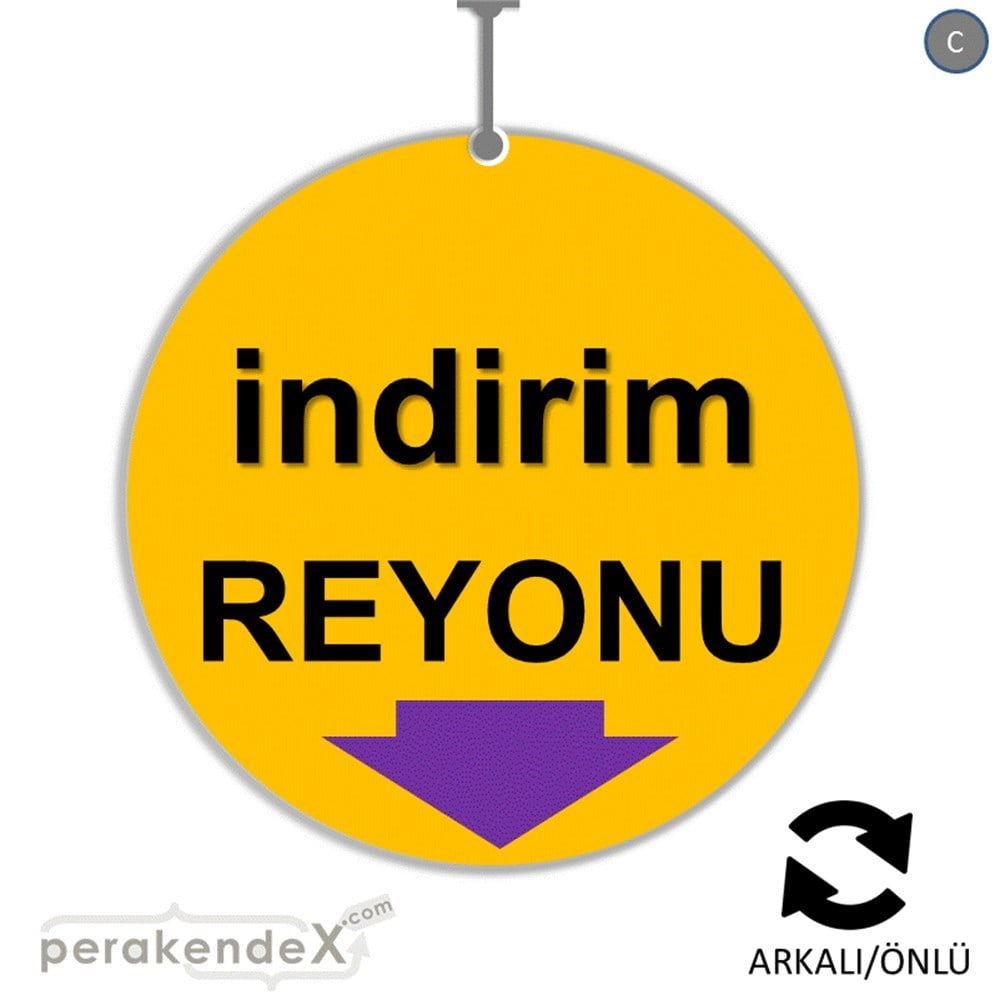 indirim reyonu DÖNKARTI -oval,çift yön baskı