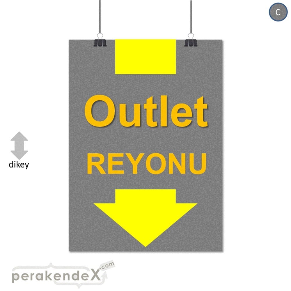outlet reyonu SERT PLASTİK POSTER -dikdörtgen,tek yön baskı