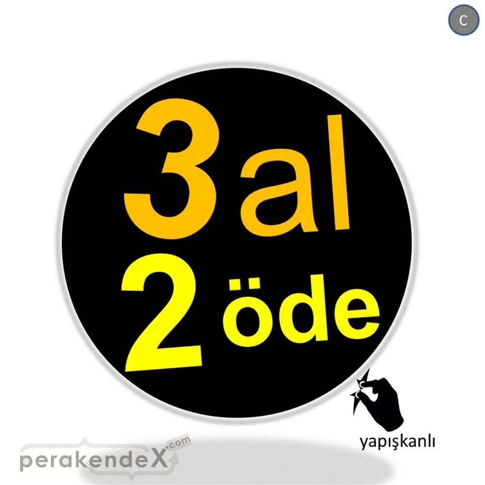 3 al 2 öde CAMA YAPIŞAN FOLYO -oval,tek yön baskı