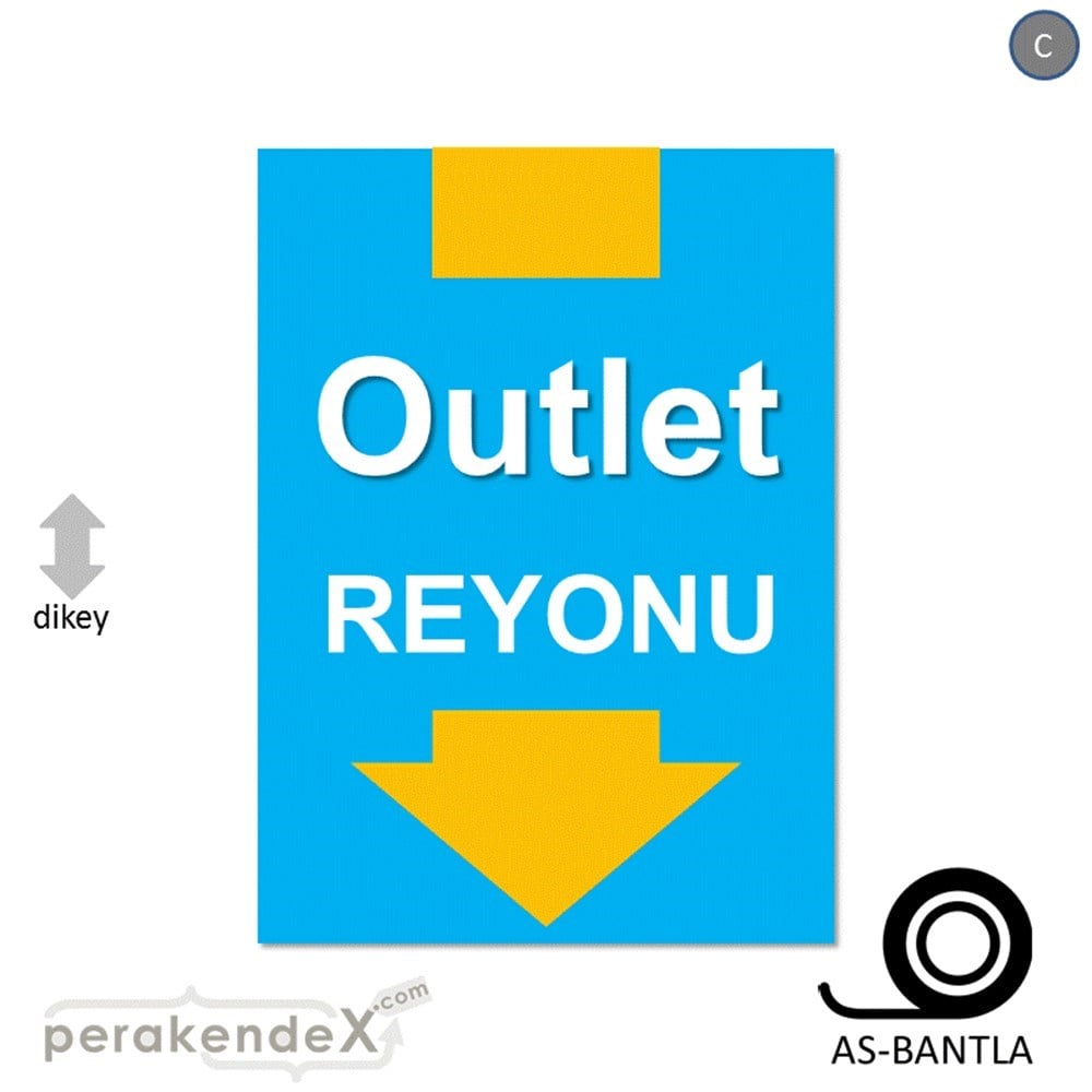 outlet reyonu POSTERİ -dikdörtgen,tek yön baskı