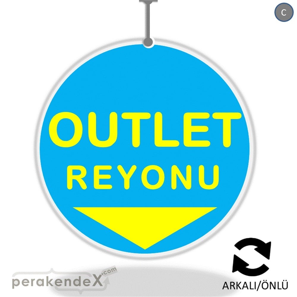 outlet reyonu DÖNKARTI -oval,çift yön baskı