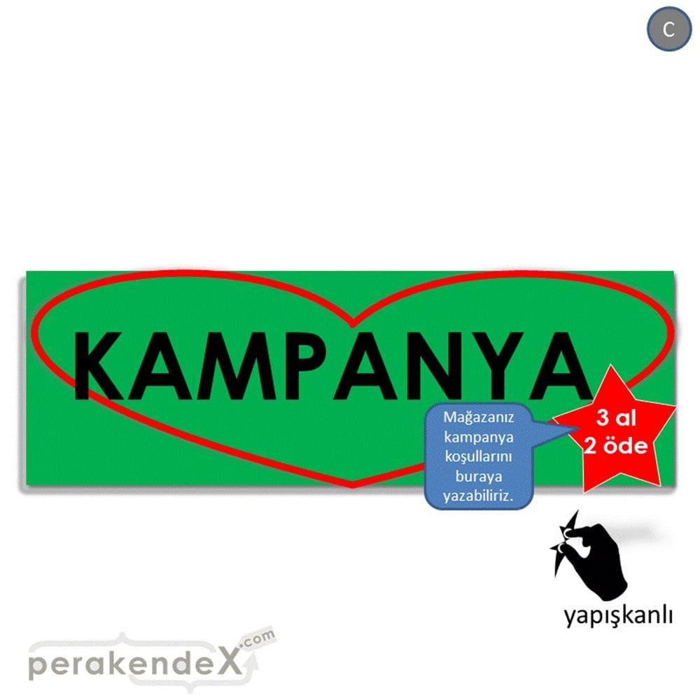 yıldızlı kampanya  VİTRİN, CAM FOLYO,  VİNİL (BANNER) -dikdörtgen,tek yön baskı