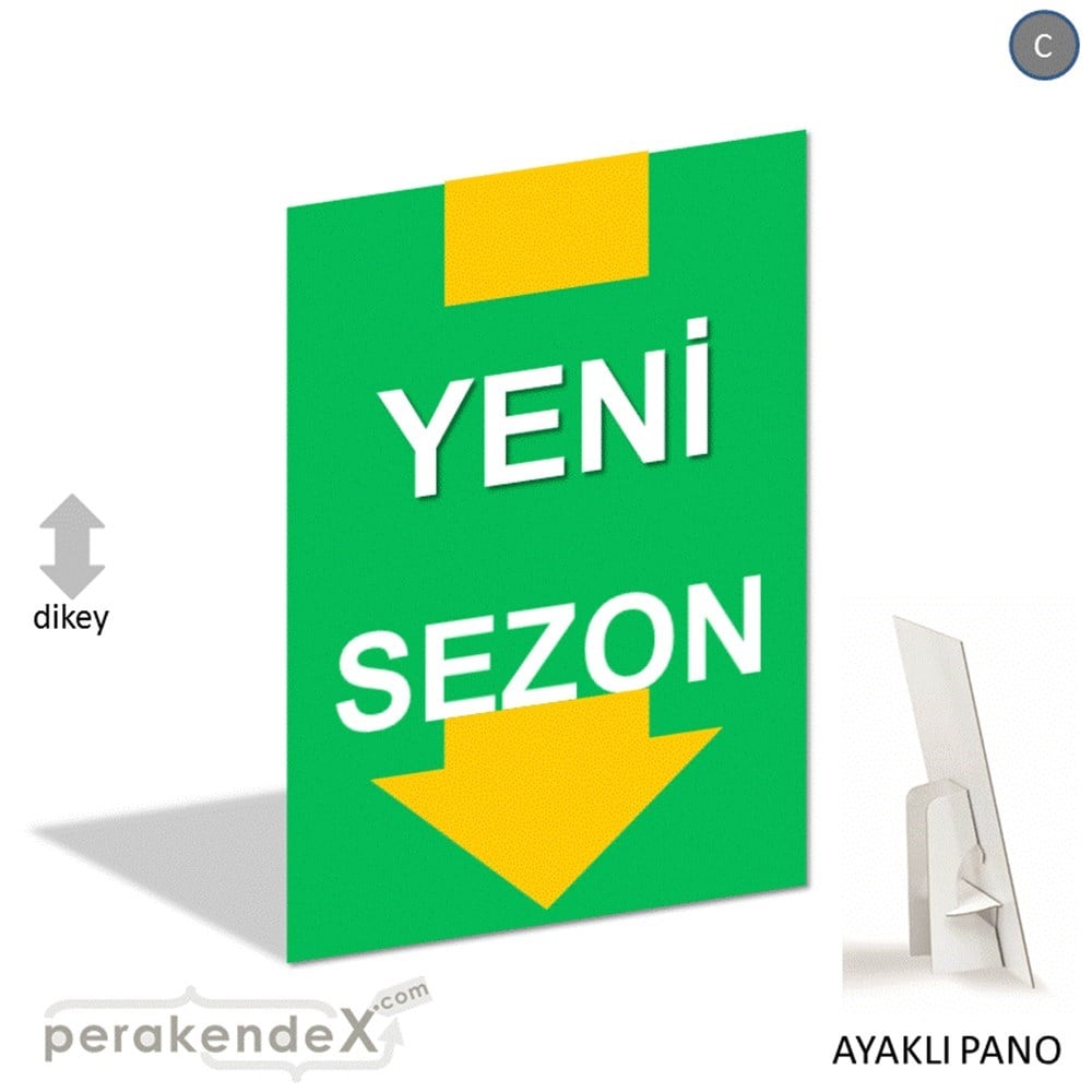 yeni sezon * AYAKLI REKLAM PANOSU -dikdörtgen,tek yön baskı