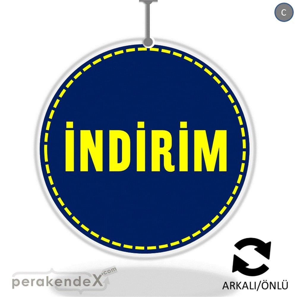 standart indirim DÖNKARTI -oval,çift yön baskı